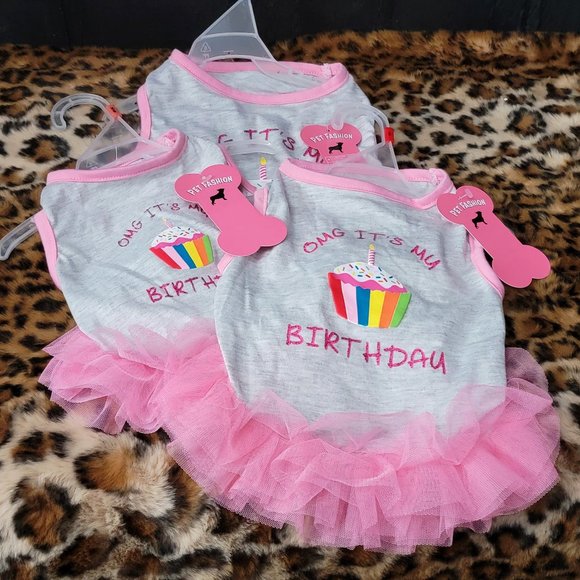 Pet Dress OMG ITS MY BIRTHDAY Dog or Cat Various sizes New w/ Tag! - Picture 3 of 3